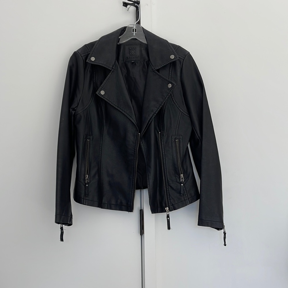 Faux- leather jacket